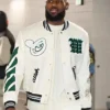 Lebron James Off White Kings Letterman Varsity Jacket