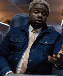 Lemon Dark TV Series Bullet Train Brian Tyree Henry Denim Navy Blue Jacket