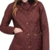 Leni Burgundy Echoes S1 E5 Quilted Jacket