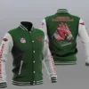 Levin Arizona Cardinals Varsity Baseball Jacket Green
