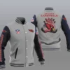 Levin Arizona Cardinals Varsity Baseball Jacket Grey