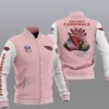 Levin Arizona Cardinals Varsity Baseball Jacket Pink