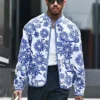 Lewis Hamilton Blue And White Floral Jacket