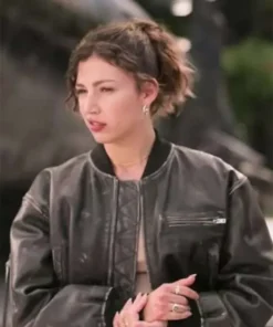 Lift 2024 Úrsula Black Bomber Leather Jacket