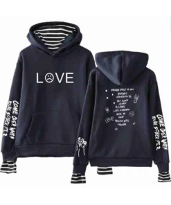 Lil Peep Come Over When You’re Sober Blue Bomber Hoodie