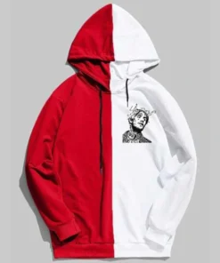 Lil Peep Half Colored Bomber Hoodie