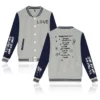 Lil Peep Love Baseball Gray Blue Varsity Jacket