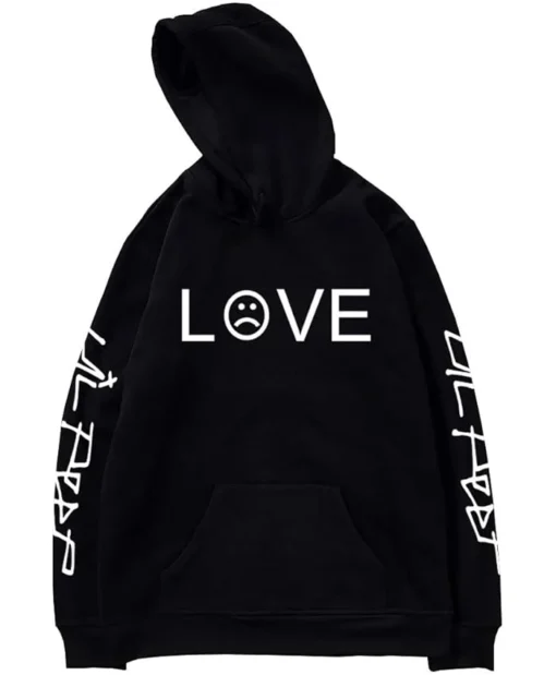 Lil Peep Love Black Hoodie Wool Jacket