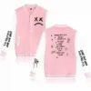 Lil Peep Sad Face Baseball Pink Varsity Wool Jacket