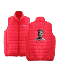 Lil Peep Sleeveless Graphic Red Bomber Vest