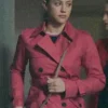 Lili Reinhart TV Series Riverdale S02 Betty Cooper Pink Wool Double-Breasted Peacoat