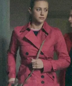 Lili Reinhart TV Series Riverdale S02 Betty Cooper Pink Wool Double-Breasted Peacoat