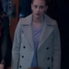 Lili Reinhart TV Series Riverdale S02 Betty Cooper White Double-Breasted Wool Peacoat