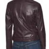 Lili Reinhart TV Series Riverdale Season 05 Betty Cooper Maroon Leather Biker Jacket