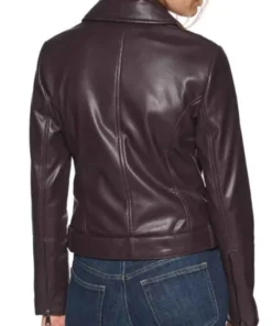 Lili Reinhart TV Series Riverdale Season 05 Betty Cooper Maroon Leather Biker Jacket