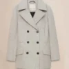 Lili ReinhartTV Series Riverdale S02 Betty Cooper Grey Wool Double-Breasted Peacoat