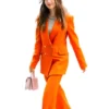 Lily Collins Emily In Paris S03 Orange Suit