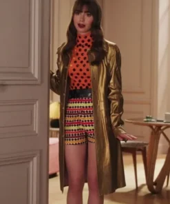 Lily Collins Emily in Paris S03 Leather Jacket