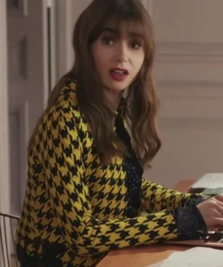 Lily Collins Emily in Paris S03 Yellow Jacket