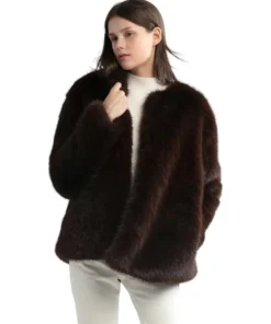 Ljb Faux Fur Brown Coat