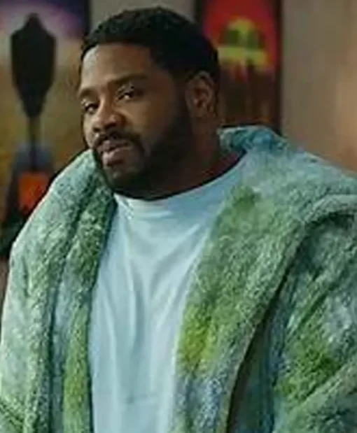 Loot S02 Ron Funches Tie-Dye Green Robe