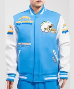 Los Angeles Chargers Simon Blue Bomber Jacket