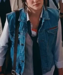 Love 101 Alina Boz Blue Cropped Denim Trucker Jacket