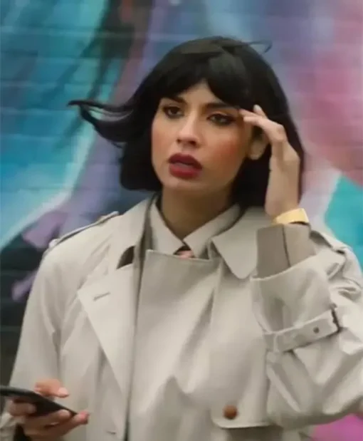 Love At First Sight Jameela Jamil Off White Coat