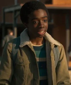 Lucas Sinclair Stranger Things Corduroy Fur Collar Jacket