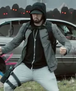 Lucky You Song Eminem Grey Cotton Jacket