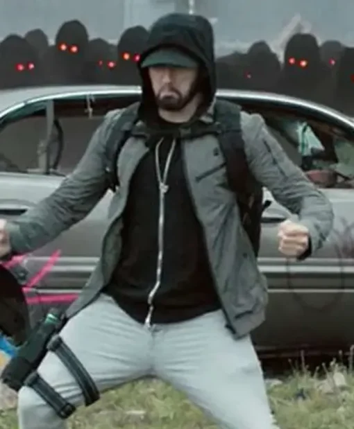 Lucky You Song Eminem Grey Cotton Jacket