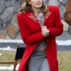 Lucy Hardgrove Movie A Biltmore Christmas 2023 Bethany Joy Lenz Red Wool Trench Coat