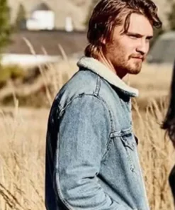 Luke Grimes TV Series Yellowstone Kayce Dutton Blue Jeans Denim Trucker Jacket