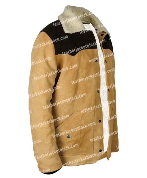 Luke Grimes Yellowstone S05 Brown Suede Leather Jacket