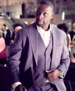 Lupin Assane Diop Suiting Fabric Purple Blazer