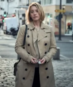 Lupin Ludivine Sagnier Double Breasted Cotton Beige Trench Coat