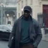 Lupin Omar Sy Mid-length Grey Wool Coat