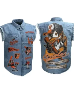 MLB Baltimore Orioles Denim Vest Blue
