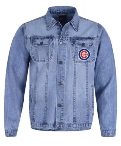 MLB Chicago Cubs Blue Denim Jacket