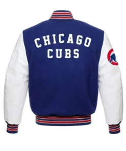 MLB Team Chicago Cubs Blue And White Letterman Varsity Jacket For Sale