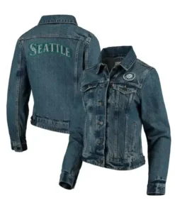 MLB Team Seattle Mariners Denim Trucker Jacket