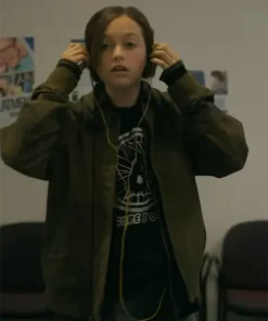 Mac Coyle Paper Girls Brown Bomber Cotton Jacket