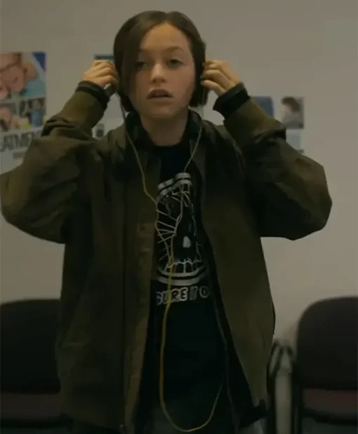 Mac Coyle Paper Girls Brown Bomber Cotton Jacket