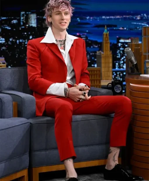 Machine Gun Kelly Red Suit