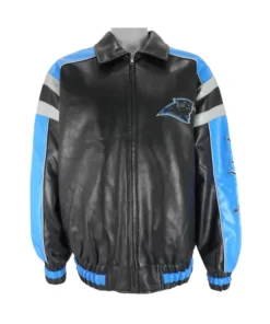 Mack Carolina Panthers Leather Full-Zip Jacket