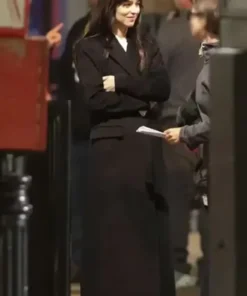 Madame Web 2024 Dakota Johnson Black Long Coat