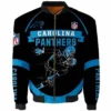 Madden Carolina Panthers Player Running Black Bomber Jacket