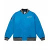 Marcelo Carolina Panthers Satin Varsity Bomber Jacket
