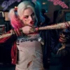 Margot Robbie Suicide Squad Satin Bomber Jacket