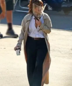 Maria Beetle Dark TV Series Bullet Train Sandra Bullock Beige Cotton Trench Coat